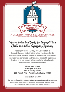 Flyer for the Celebration of Second Chances Event in Kentucky