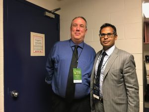 A picture of Josh Hoe with Nichilas Turner, President and Director of the Vera Institute of Justice taken after their interview at the 2019 Smart on Crime Innovatiosn conference in New York City