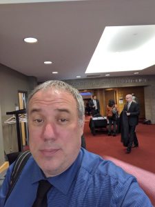 A pocture of Josh Hoe at the Detroit meeting of the Michigan Joint task Force on Jails and Pretrial Incarceration