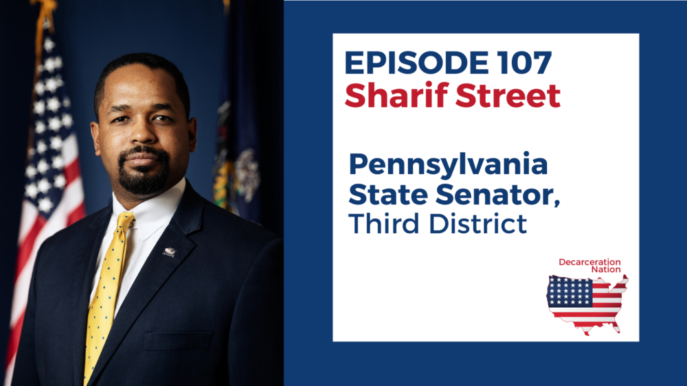 A picture of State Senator Sharif Street, Josh's guest on Episode 107 of the Decarceration Nation Podcast